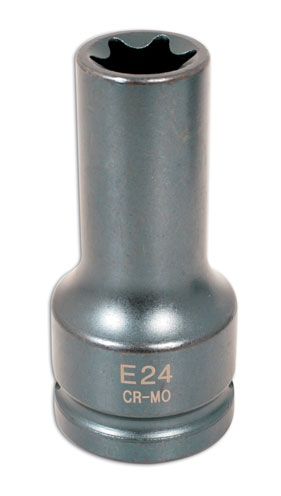 LASER 4562 Socket Wrench Insert 3/4" Drive E24 Spanner Chrome-Molybdenum Steel