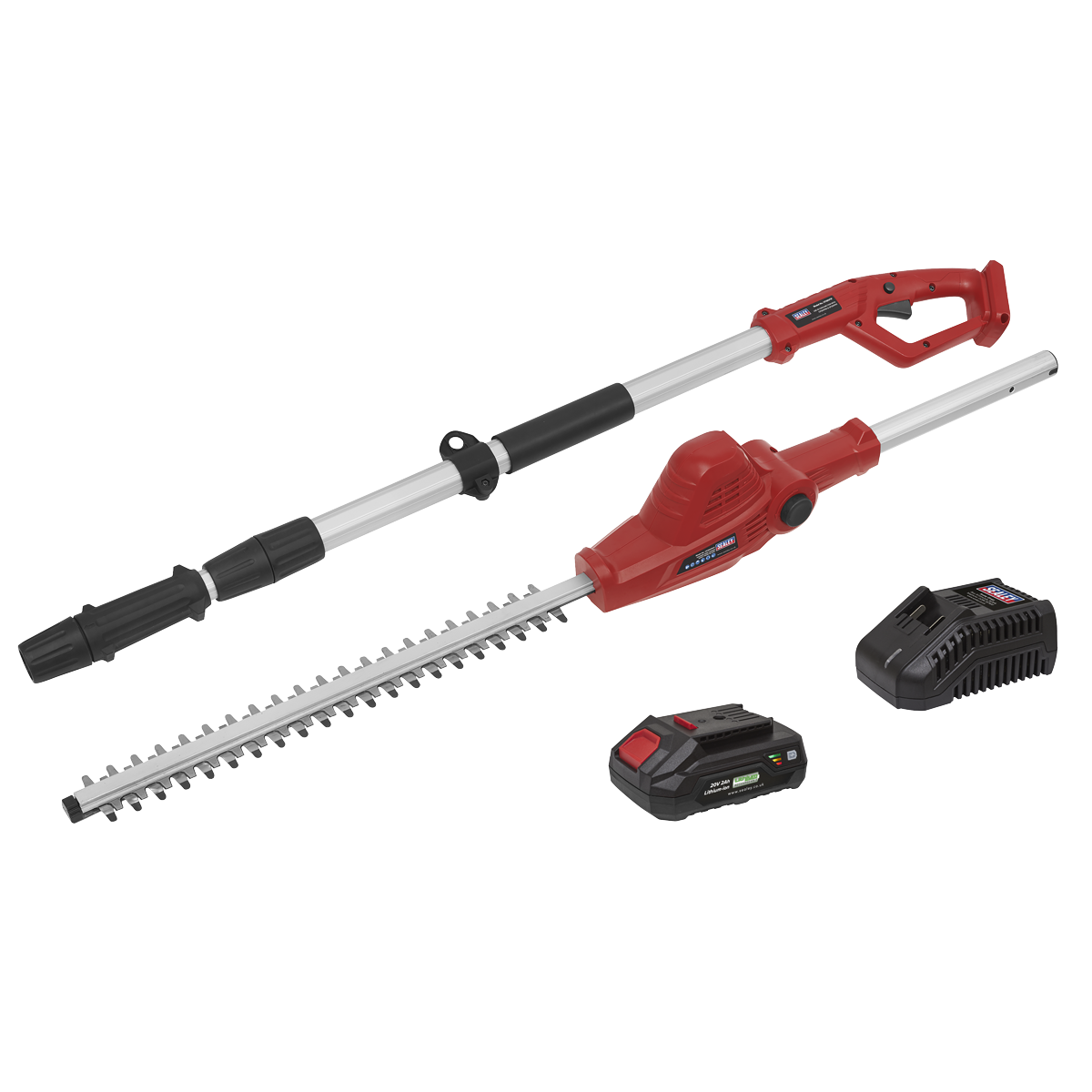 Sealey 20V 2Ah SV20 Series Telescopic Cordless Hedge Trimmer Kit CP20VTP01