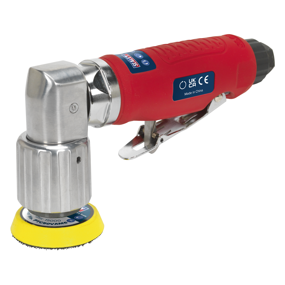 Sealey Ø50mm Air Orbital Sander With Safety Release Trigger Control GSA70