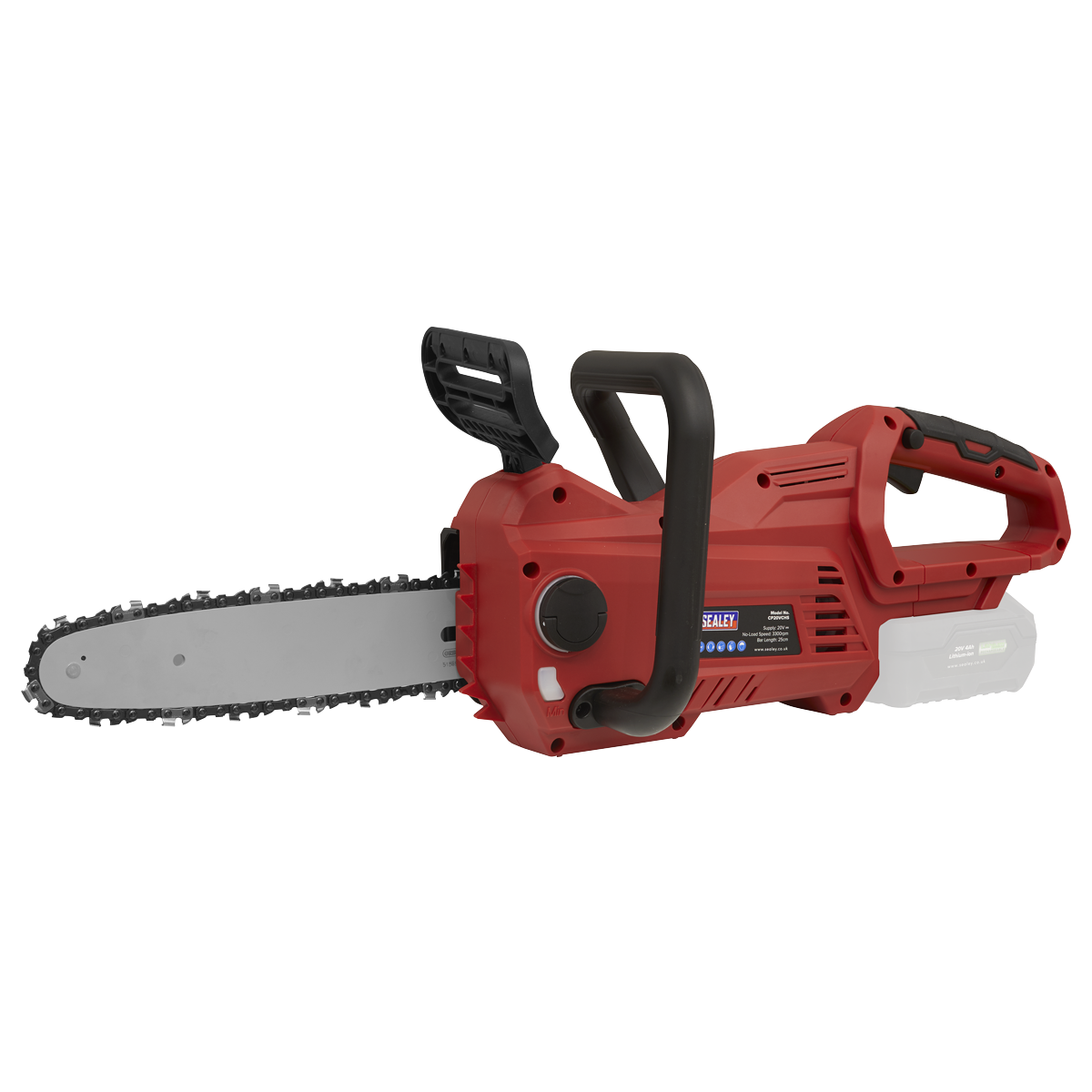 Sealey 20V SV20 Series 25cm Cordless Chainsaw - Body Only Red/Black CP20VCHS