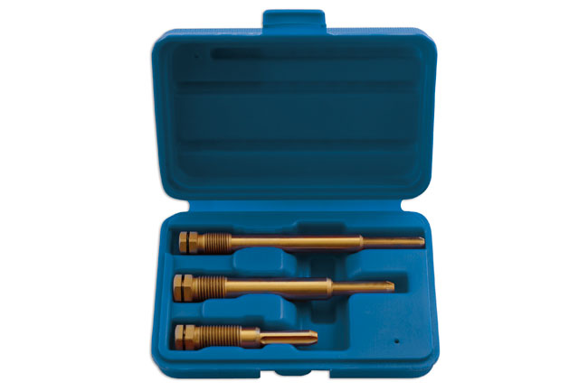 LASER 5154 3Pcs Glow Plugs Reamer Set M10 M12 Titanium Nitride Coated CrMo Steel