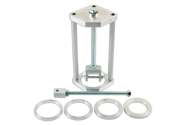 LASER 5209 Motorcycle Coil Spring Compressor Tool Aluminium Body With 4 Adapters