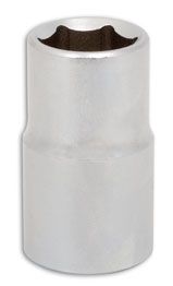 LASER 0811 Socket Wrench Insert 1/2" Drive 15mm Spanner Chrome Vanadium Steel