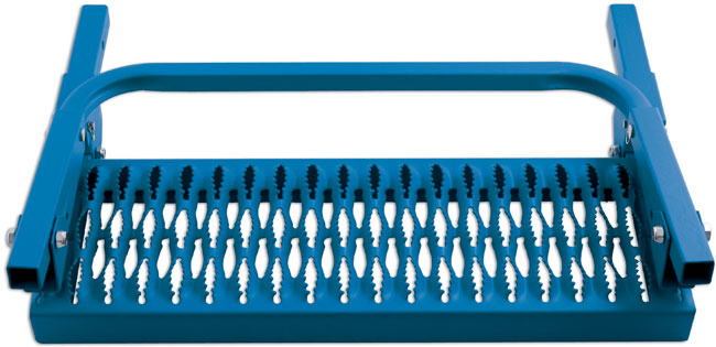 LASER 5221 Tyre Step Steel Adjustable Access Ramp Blue For 4x4 & Light Vans
