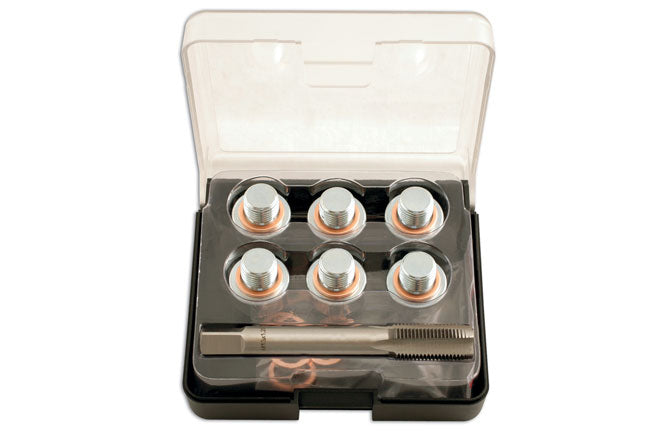 LASER 5226 Oil Drain Plug Thread Repair Kit M13 x 1.25 With 6 Plugs & 12 Washers