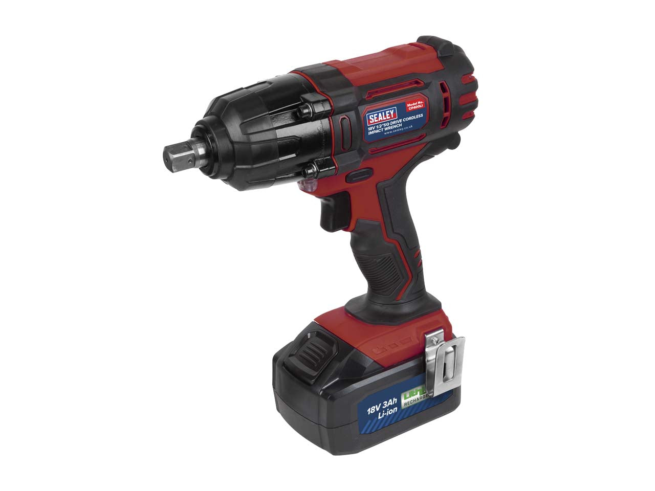 Sealey 18V 3Ah Li-Ion 1/2" Square Drive Impact Wrench Kit Storage Case CP400LI