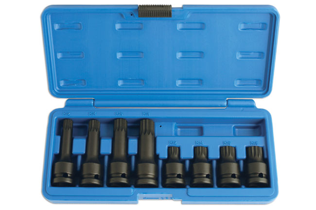 LASER 5273 8Pcs Screwdriver Tamperproof Male Spline Socket Bit Set CrMo Steel