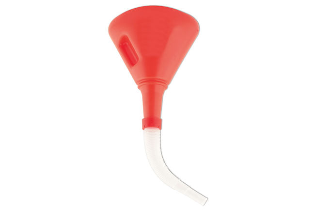 LASER 5427 Fast Fill Funnel With Filter Red 230mm Flexible Tube Non-Spill Rim