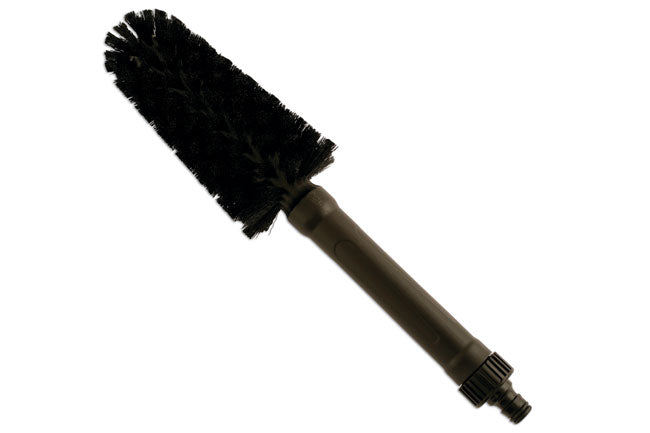 LASER 5458 Flow-Through Alloy Wheel Brush Non-Scratch Bristles Quick Connector