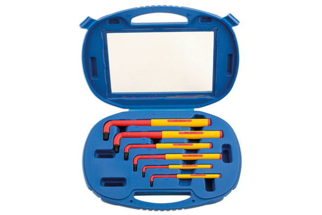 LASER 5515 6Pcs Screwdriver Extra Long Insulated Hex Key Set VDE Rated 1000V