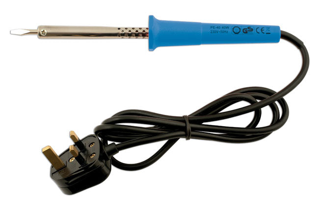 LASER 5640 Soldering Iron 40W Non Slip Handle Tip 5mm 1.2m Cable 240V 3 Pin Plug