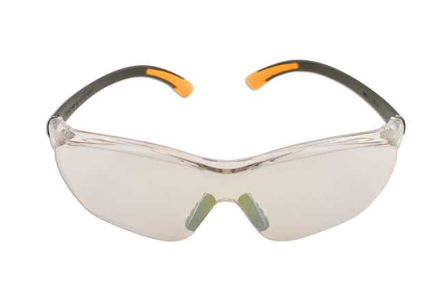 LASER 5674 Safety Goggles Glasses Spectacles Clear Mirrored Lens Soft Nose