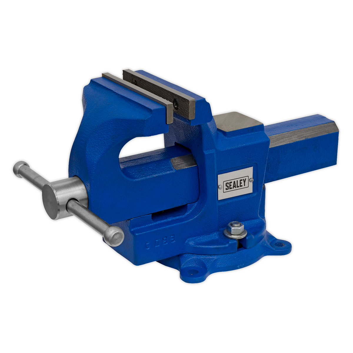 Sealey 100mm Quick Action Swivel Base SG Iron Vice With Built-In Anvil QAVE100