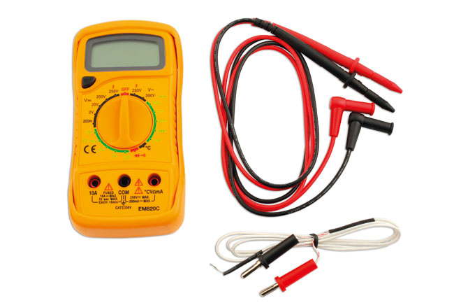 LASER 5989 Digital Multimeter With Temperature Probe CAT III 300V CE RoHS
