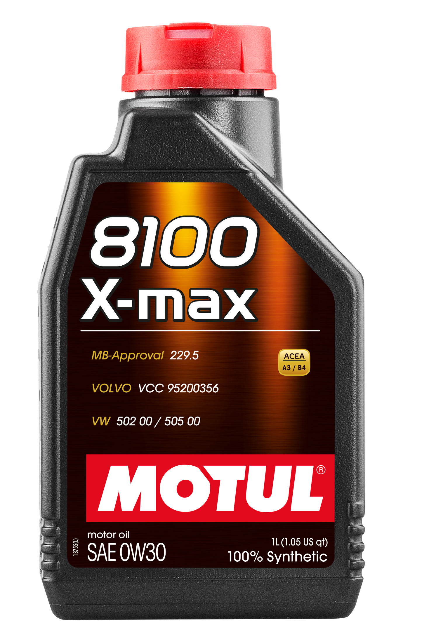Motul 8100 X-MAX 0W30 1 Liter Auto Engine Oil 0W-30 Fully Synthetic 106569