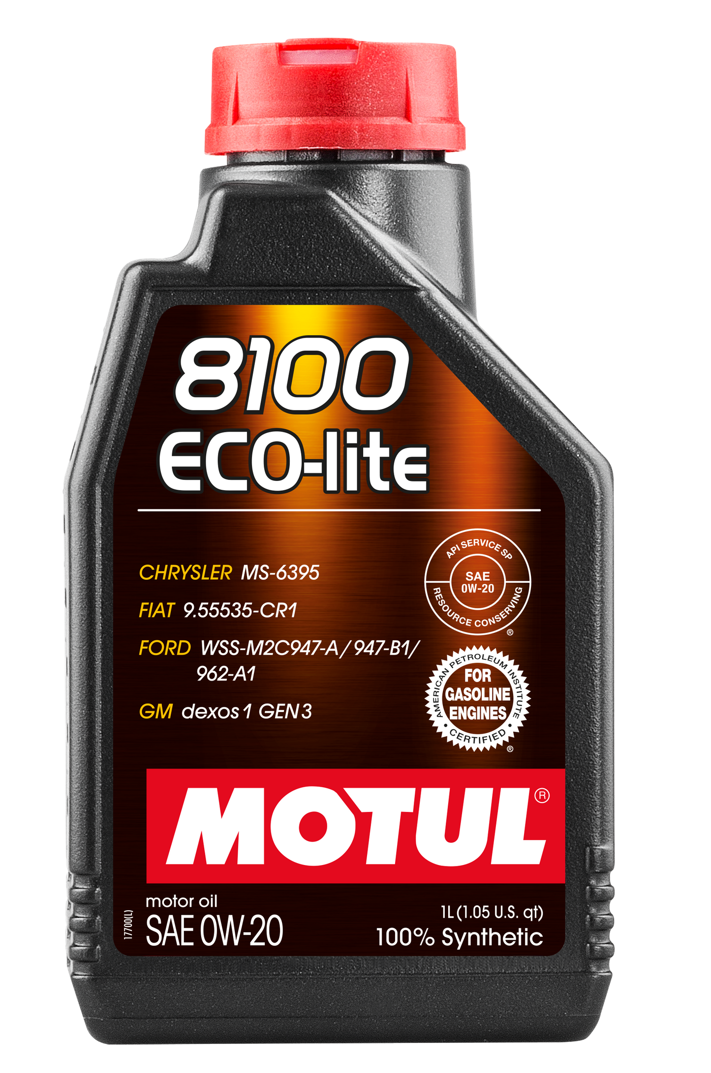 Motul 8100 ECO-LITE 0W20 1 Liter Auto Engine Lubricant 0W-20 Fully Synthetic