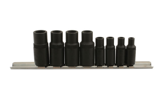 LASER 6058 Tap Socket Set 8pc Chrome Vanadium Steel Magnetic Tap Holder Kit