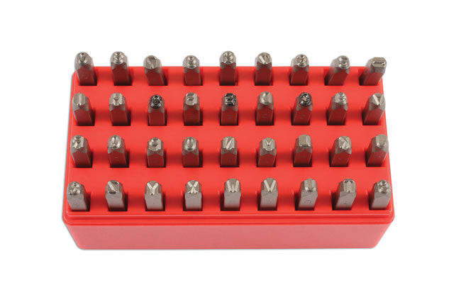 LASER 6117 36 Pieces Letter Number Punch Set 4mm Marking Steel Tool Kit