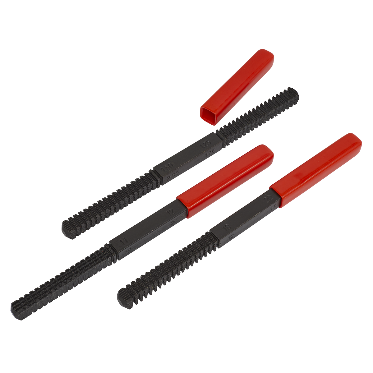 Sealey Thread Restoring File Set With Reversible Vinyl Grip 3 Pieces AK313