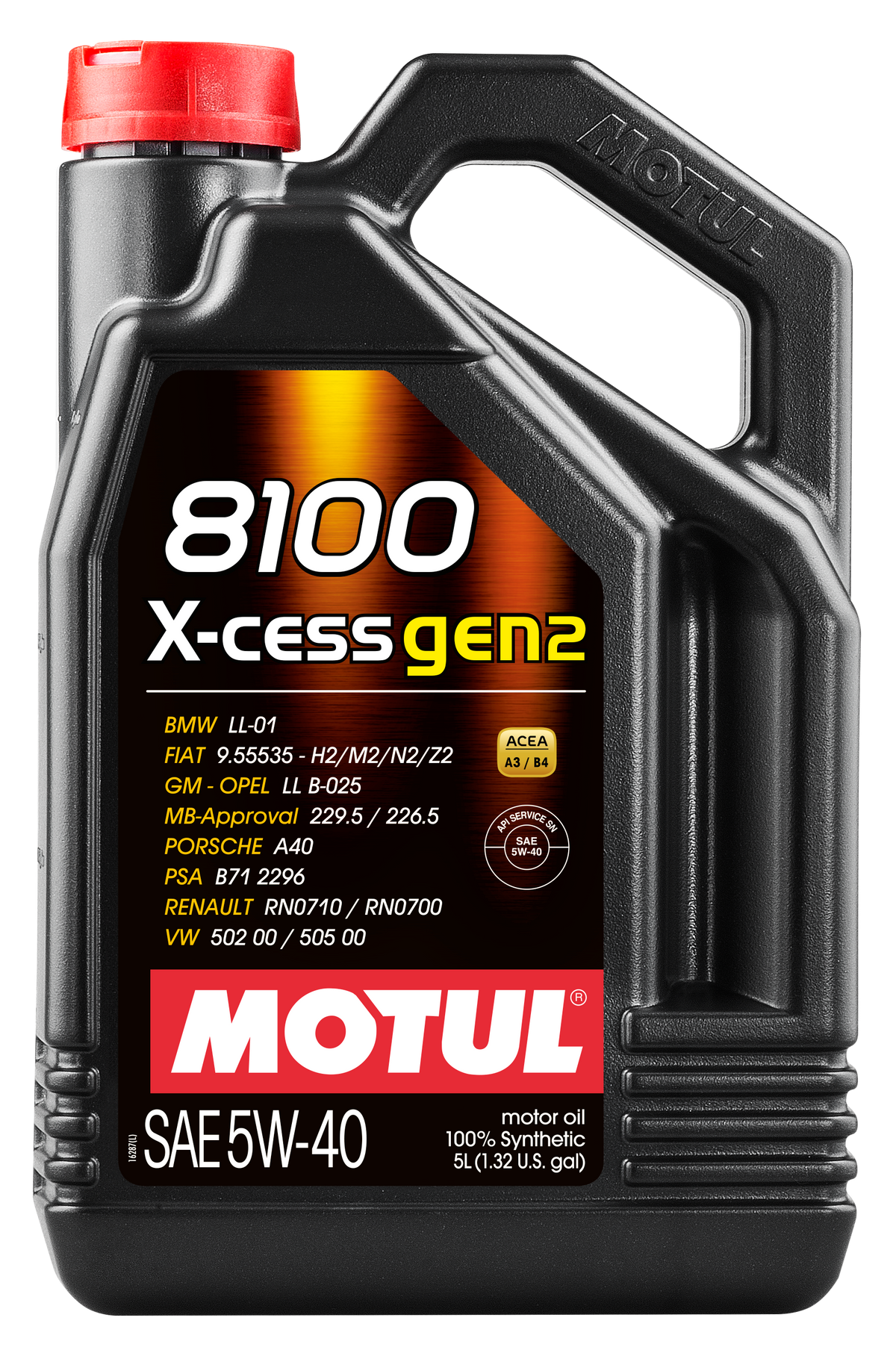 Motul 8100 X-CESS GEN2 5W-40 5L Auto Engine Oil 5W-40 Fully Synthetic 109776