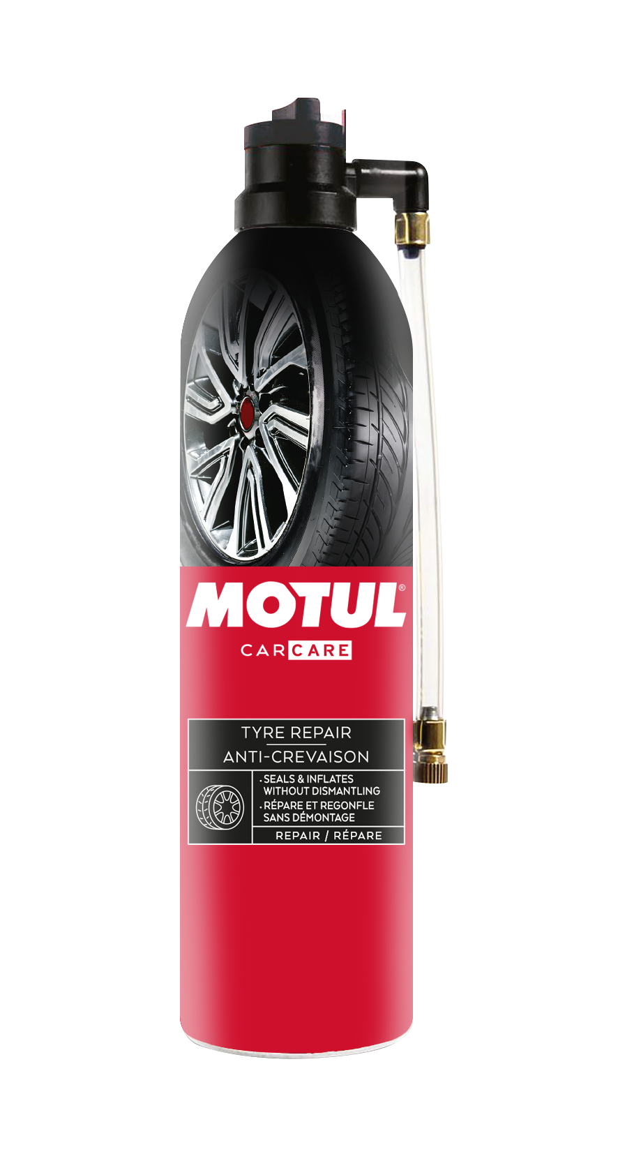 Motul TYRE REPAIR 0.500 Liter Auto Spray Seals Re-Inflates 110142