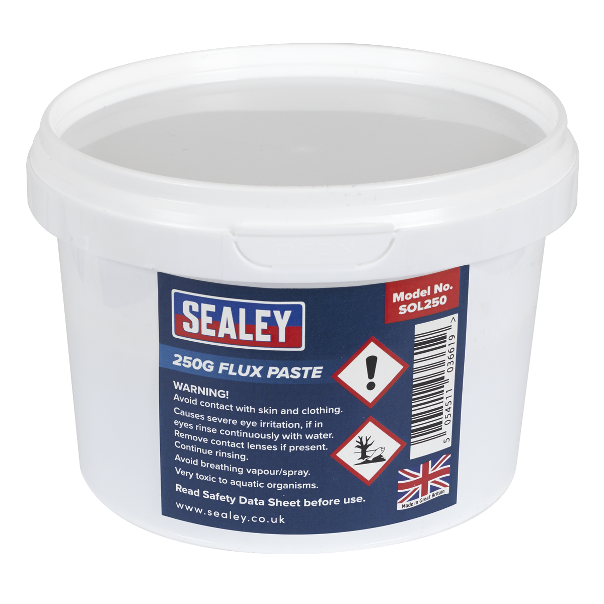 Sealey Flux Paste 250g Tub Soldering Grease For Electronics DIY Plumbing SOL250