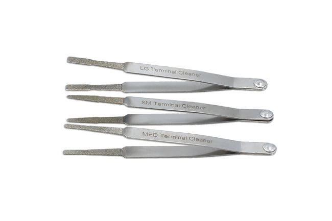 LASER 6546 3pc Diamond-Coated Terminal Cleaning Set For Electrical Connectors