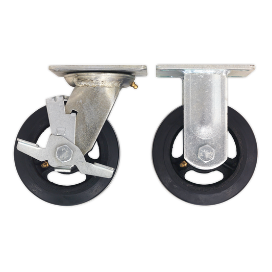 Sealey Heavy Duty Castor Wheel Kit For SSB06 SSB07 & STV01 Storage Boxes STVWK