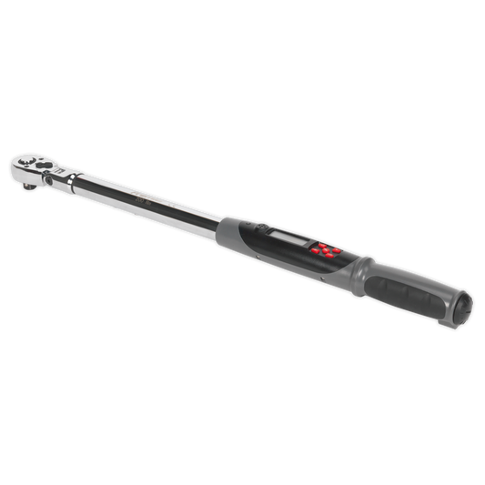 Sealey Flexi-Head Angle Torque Wrench Digital 1/2" Square Drive 20-200Nm STW309