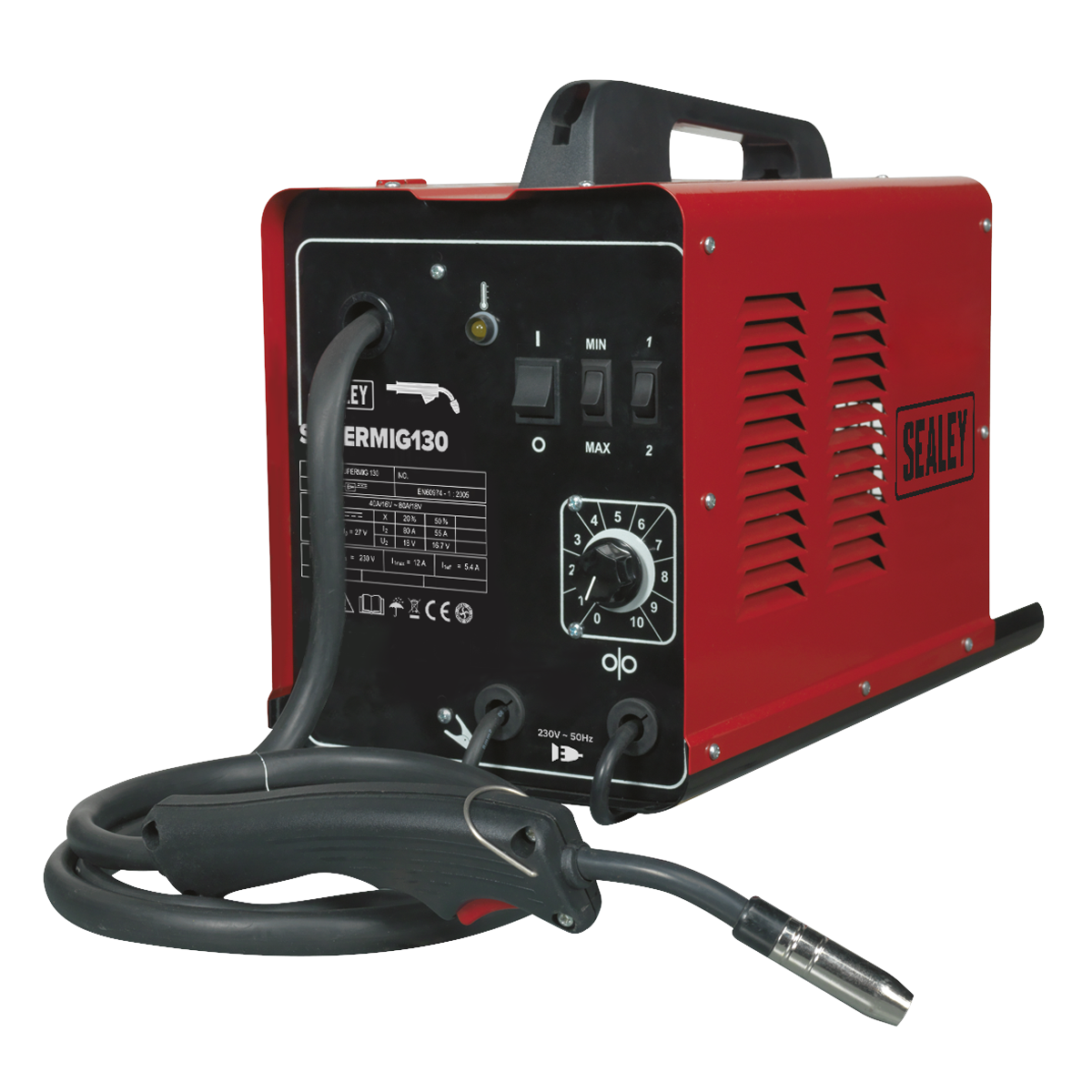 Sealey Mini MIG Welder With Contoured Grip 130Amp 230V - Red SUPERMIG130