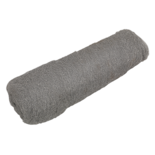 Sealey Quality Steel Wool No 0 Fine Grade Supplied in 450g Roll - Silver SW0