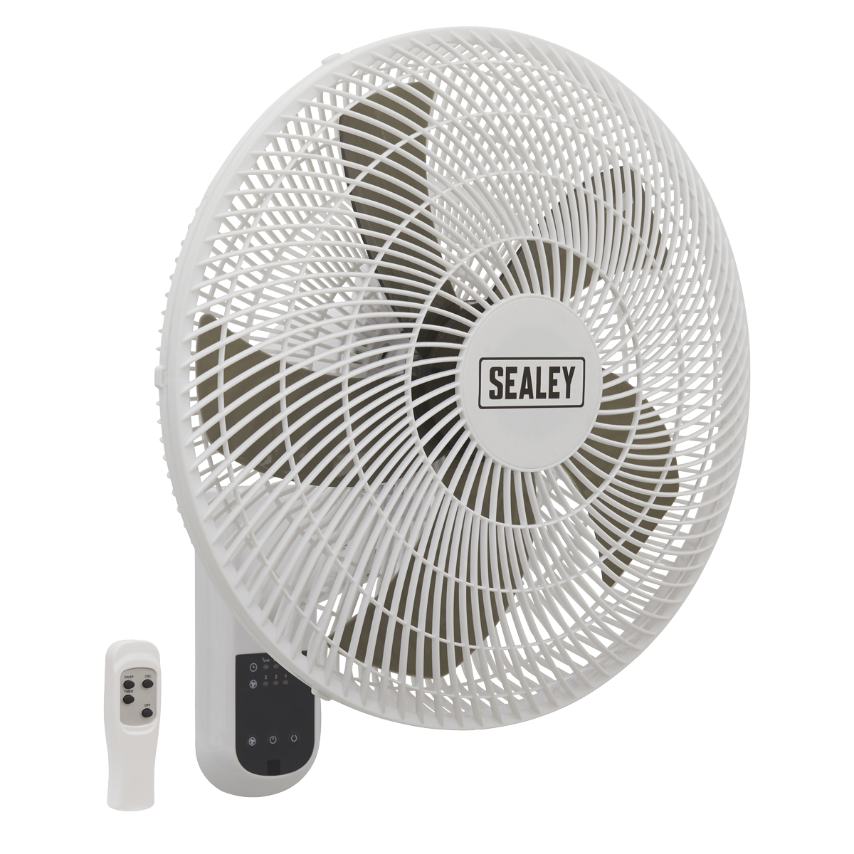 Sealey 18" 3-Speed Wall Fan With Remote Control 230V 97m³/min - White SWF18WR