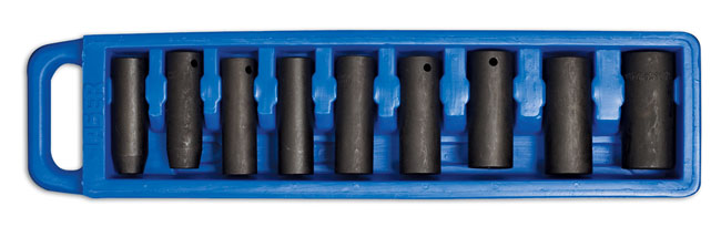 LASER 1749 Deep Impact Socket Set 1/2" Drive 9-Piece Chrome Vanadium Steel