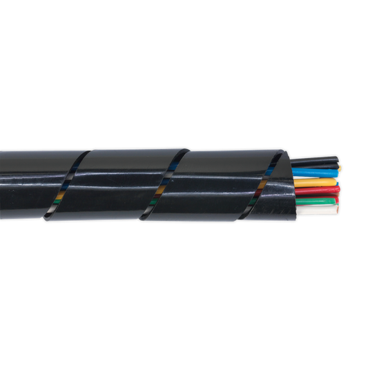 Sealey Spiral Wrap Cable Sleeving Flexible Polyolefin 22-44mm 10 Metres SWS2244