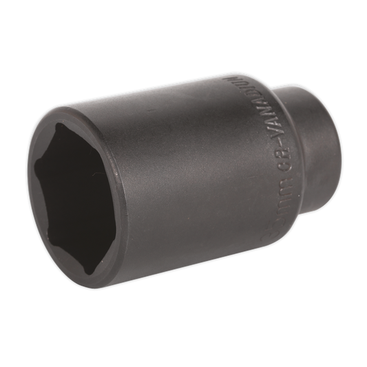Sealey Impact Socket 35mm Deep 1/2" Square Drive Chrome Vanadium Steel SX005