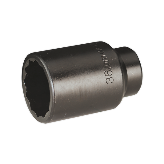 Sealey 36mm Bi-Hex 1/2" Drive Deep Impact Socket Chrome Vanadium Steel SX006