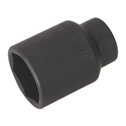 Sealey Impact Socket 40mm Deep 1/2" Square Drive Chrome Vanadium Steel SX009