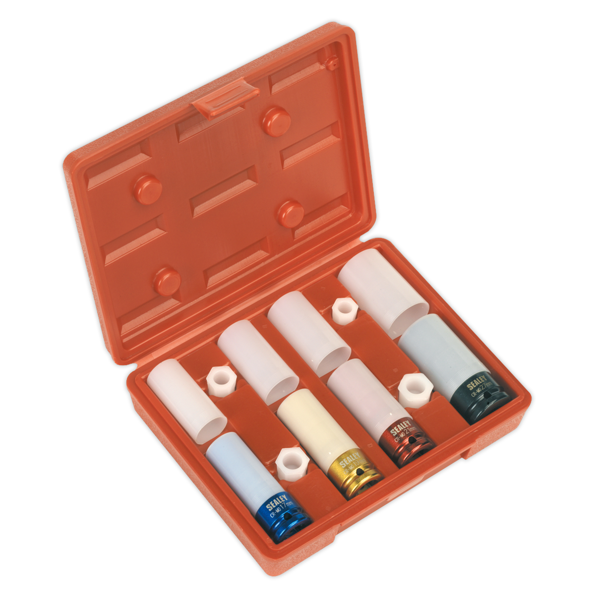 Sealey Alloy Wheel Impact Socket Set 4 Pieces 1/2" Square Drive 6-Point SX030