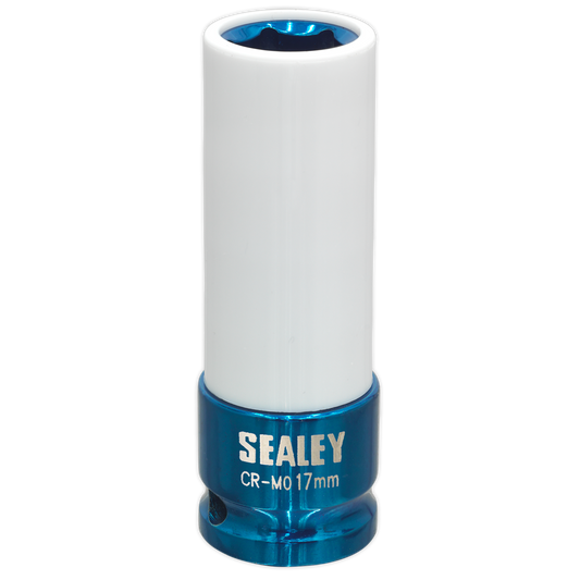 Sealey Alloy Wheel Impact Socket 17mm 1/2" Drive Chrome Molybdenum SX03017