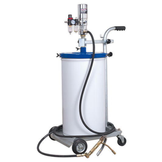 Sealey Grease Pump Air Operated Control Valve & Bucket Trolley 50kg AK453X