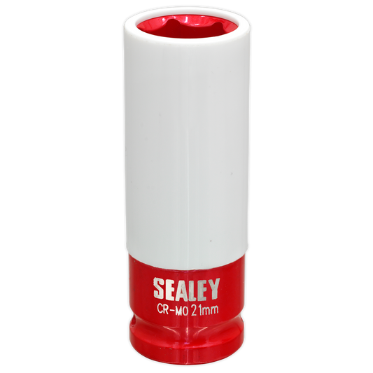 Sealey Alloy Wheel Impact Socket 21mm 1/2" Square Drive 6-Point SX03021