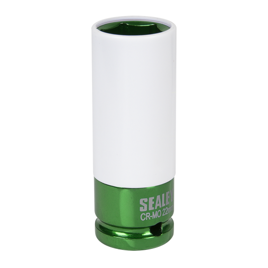 Sealey Alloy Wheel Impact Socket 22mm 1/2" Square Drive 6-Point SX03022