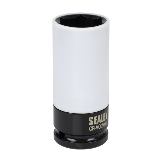 Sealey Alloy Wheel Impact Socket 27mm 1/2" Square Drive - Silver SX03027