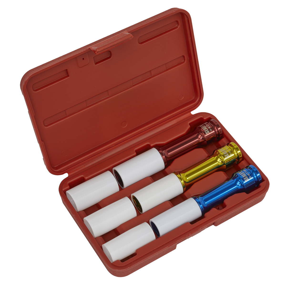Sealey Alloy Wheel Deep Impact Socket Set 3 Pieces 1/2" Square Drive SX031D