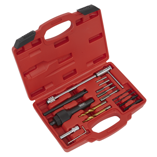 Sealey 8 & 10mm Damaged Glow Plug Removal Set With Drilling Adaptors SX0408