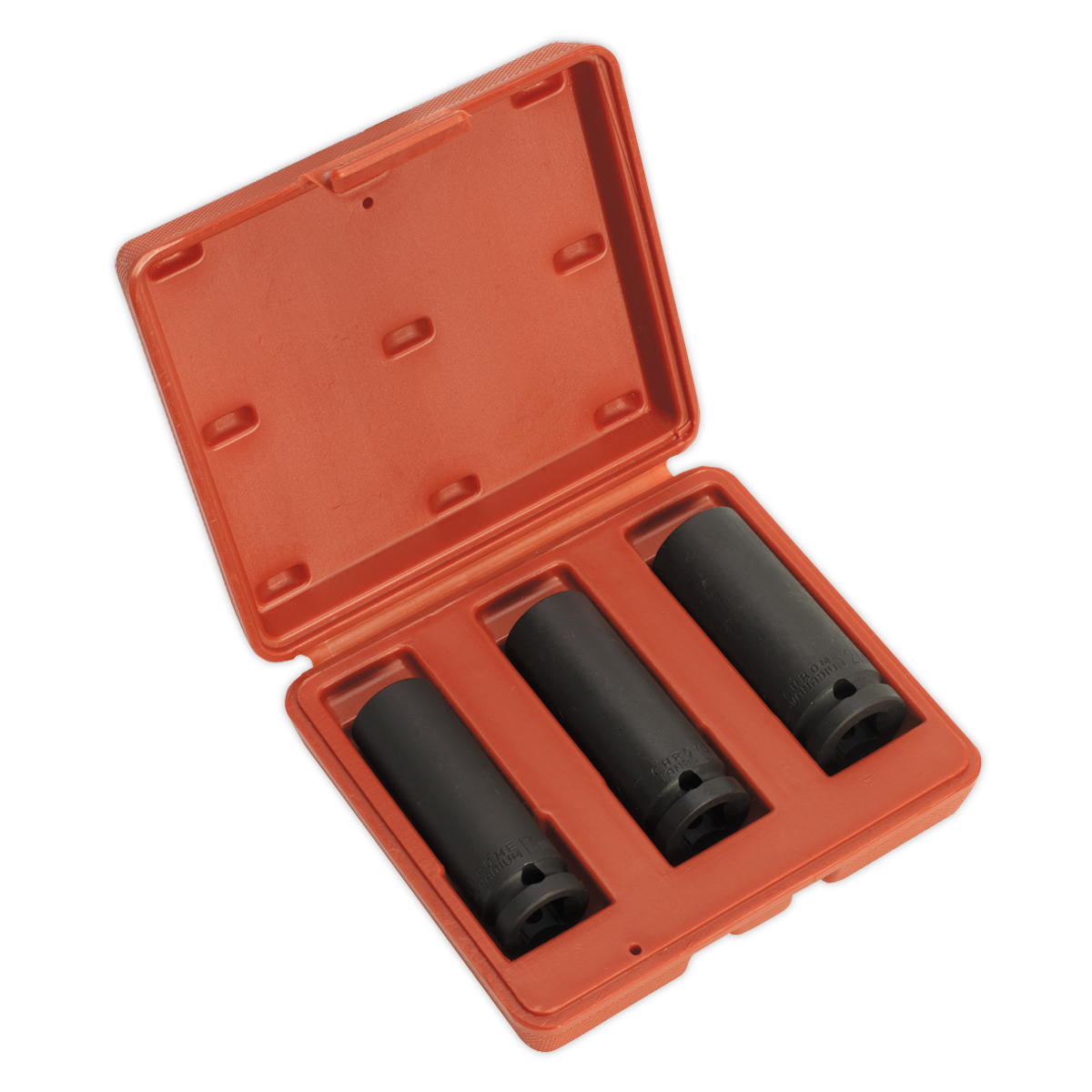 Sealey WallDrive Impact Socket Set 3 Pieces Deep 1/2" Square Drive Tool SX043