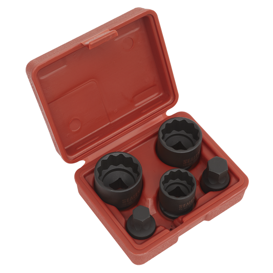Sealey Impact Hub Socket & Socket Bit Set 5 Pieces Fits VAG Vehicles SX053