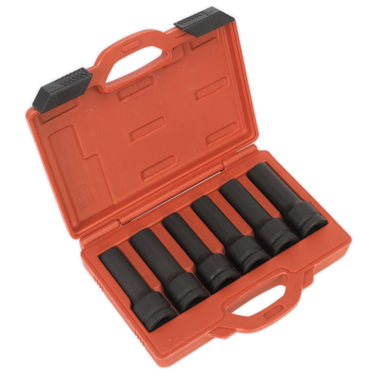 Sealey 3/4" Square Drive Impact 12 Point & TRX-Star Female Deep Socket Set SX099