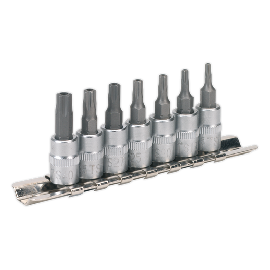 Sealey TRX-TS Security Socket Bit Set 7 Pieces - 1/4" Square Drive Tool SX106