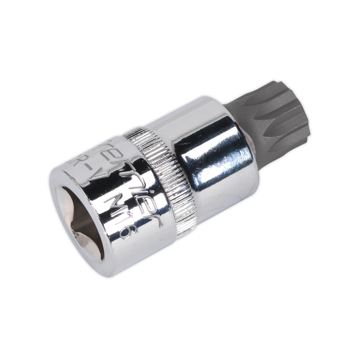 Sealey M16 x 55mm 1/2" Square Drive Security Spline Socket Bit S2 Steel SX107